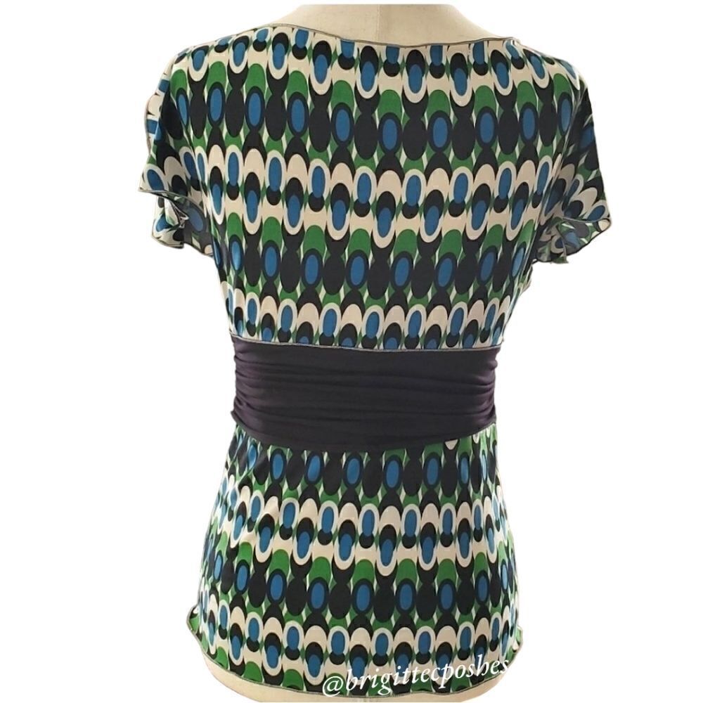 Max Studio Blue Green Sleeveless V-Neck Top Size X-small - Picture 4 of 8